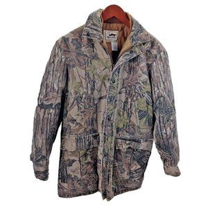 VTG DUXBAK Men's Realtree Camo Hunting Field Jacket Zip Medium Reg Made in USA